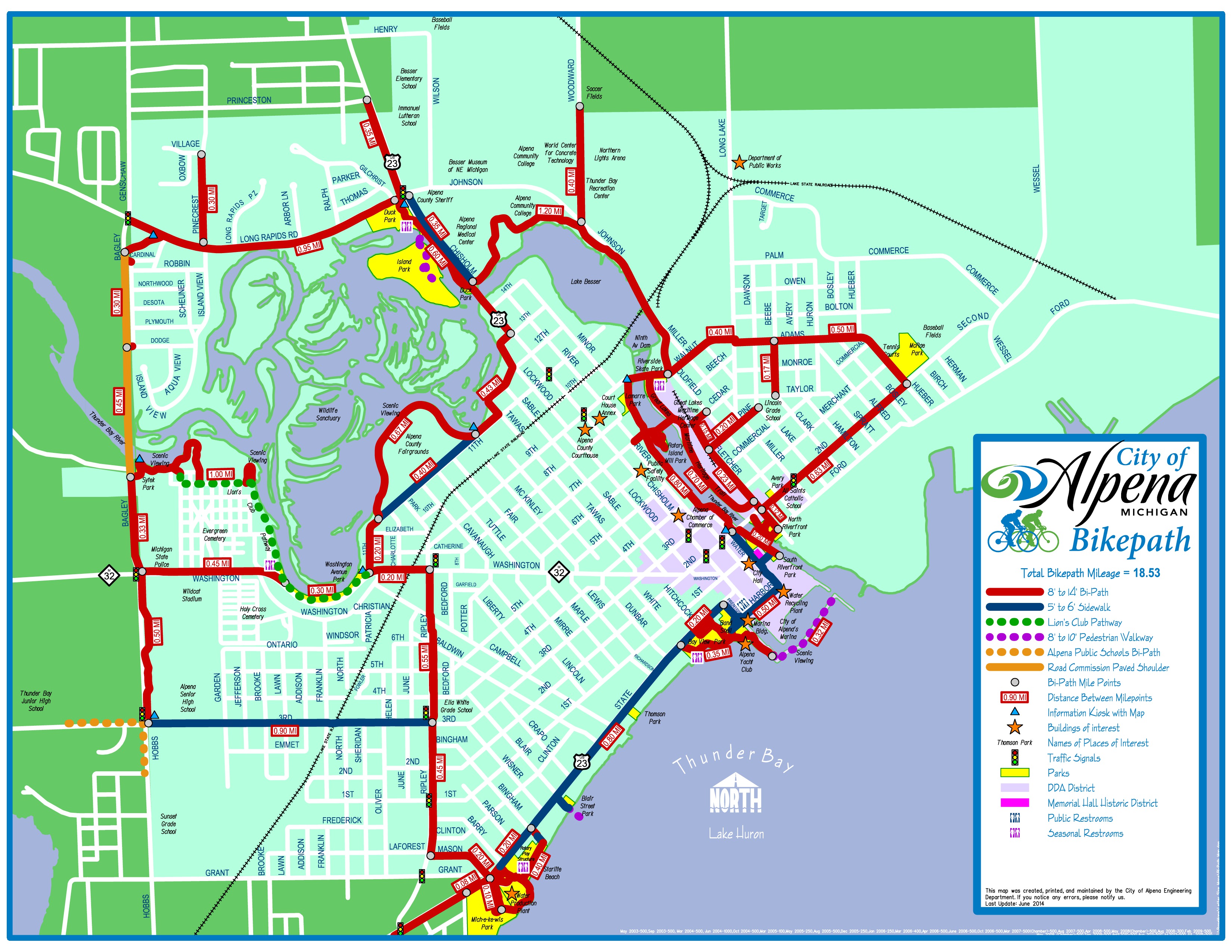 Alpena Bi-Path trail map
