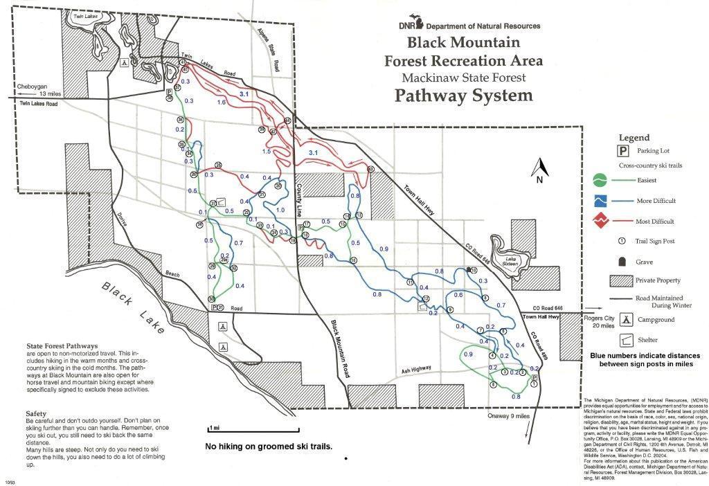 Black Mountain Recreation Area trail map