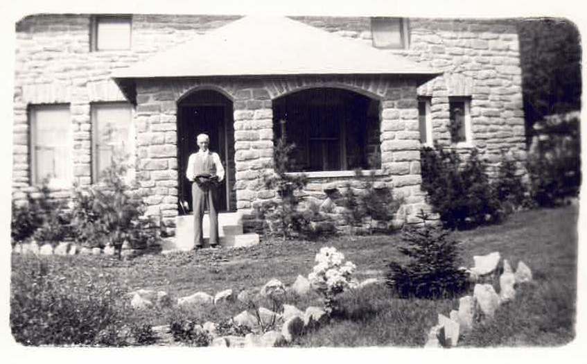 Historic photo of the limestone cottage