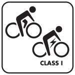 Class 1 e-bikes permitted