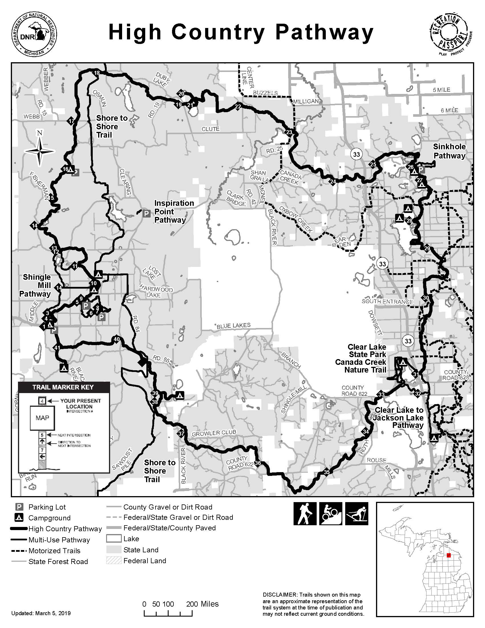 High Country Pathway map